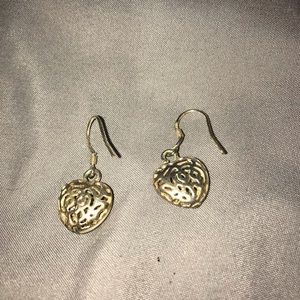 Heart Shaped Sterling Silver Earrings